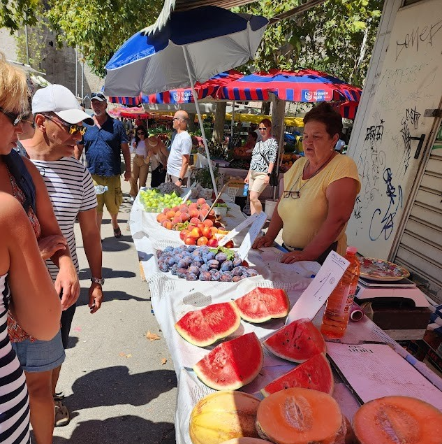 Green Market in Split, Croatia